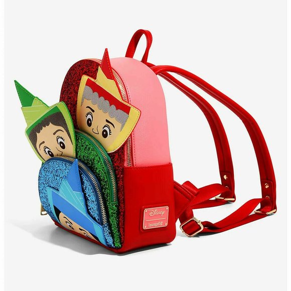 Loungefly Disney Sleeping Beauty Fairy Godmothers Mini Backpack - Picture 2 of 4